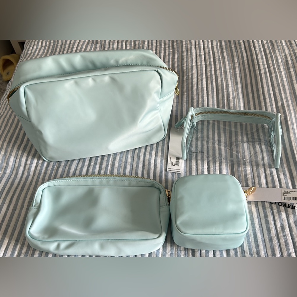 Stoney Clover Lane Travel Pouch Set in Sky